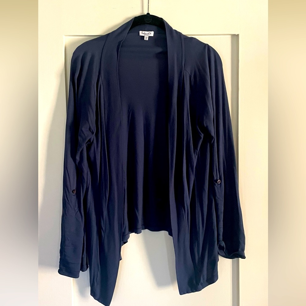 Splendid navy blue knit cardigan, size M